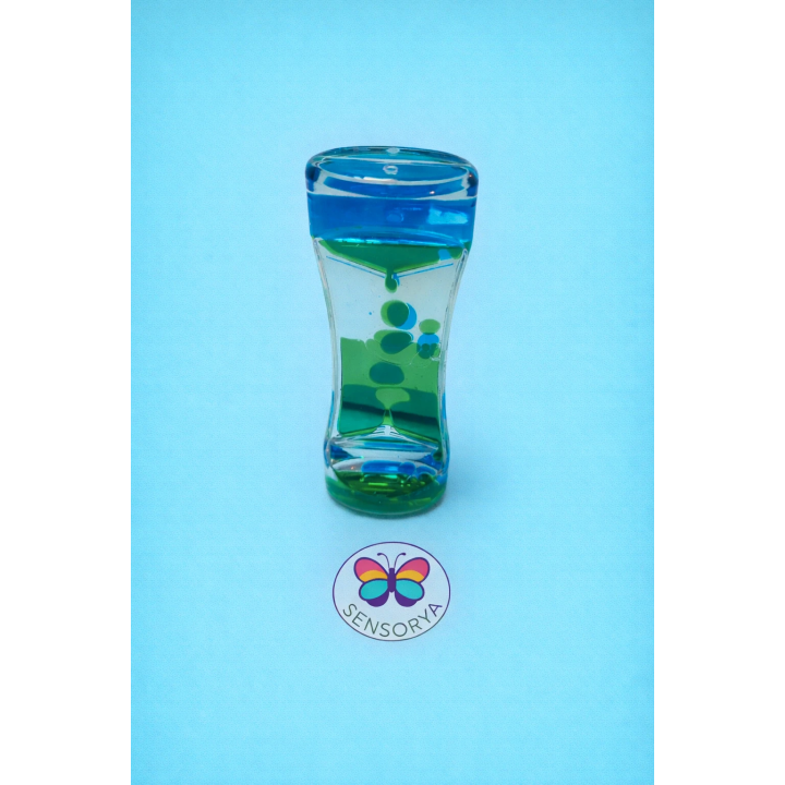 Sablier sensoriel anti-stress (Vert - Bleu)