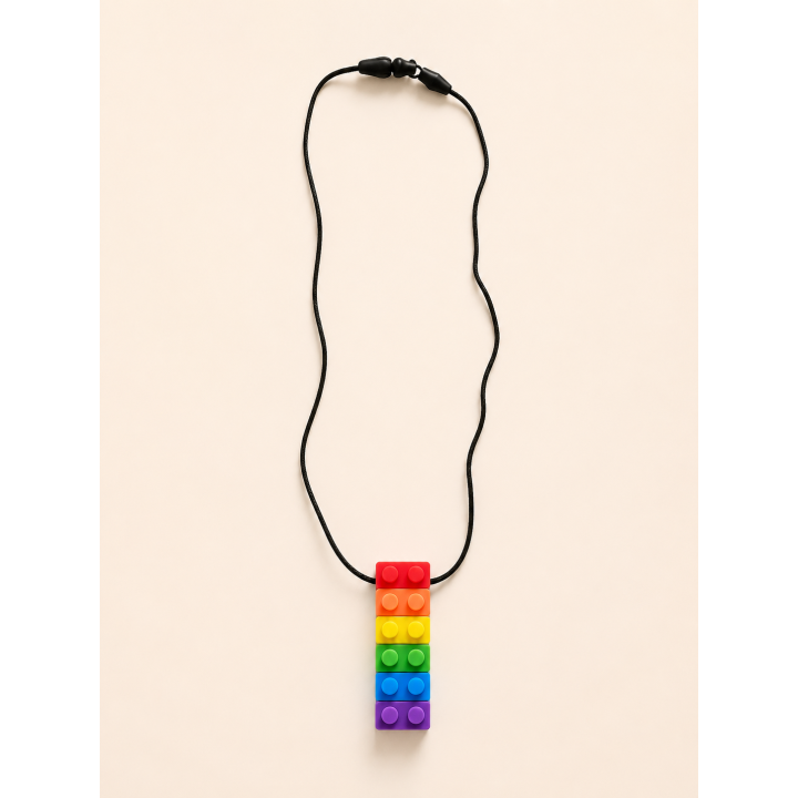 Collier sensoriel à mordiller - Brique