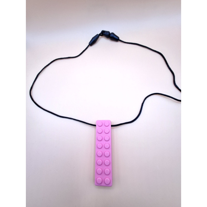 Collier sensoriel à mordiller - Brique