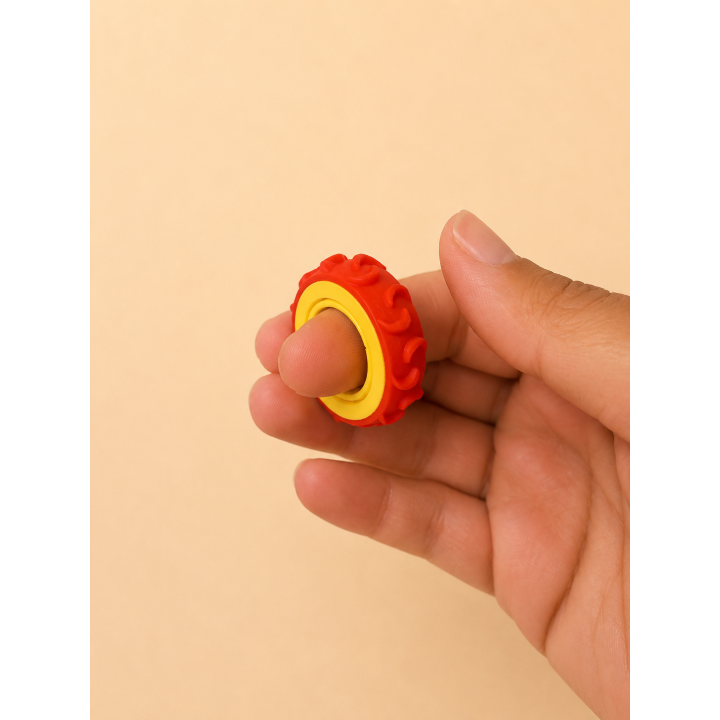 Anneau sensoriel rotatif – Rouge Jaune