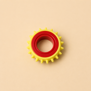 Anneau sensoriel rotatif – Jaune Rouge