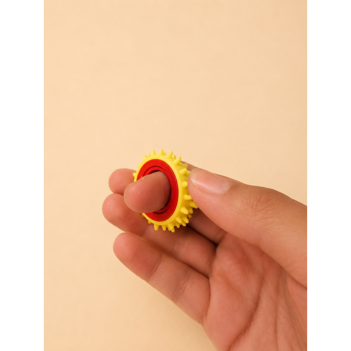 Anneau sensoriel rotatif – Jaune Rouge