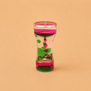 Sablier liquide sensoriel - Vert Rose