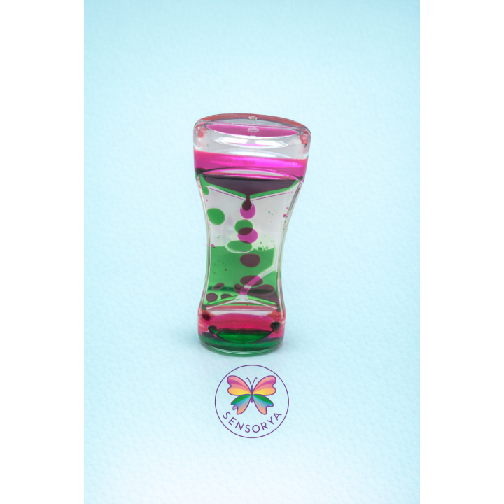 Sablier sensoriel anti-stress (Vert-Rose)
