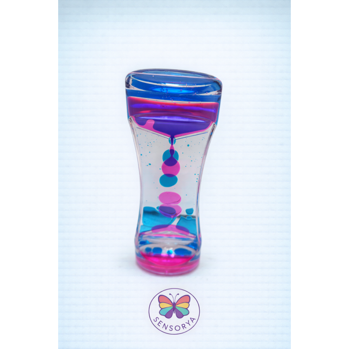Sablier sensoriel anti-stress (Bleu-Rose)