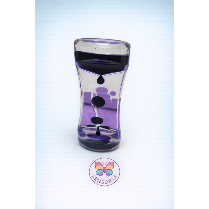 Sablier sensoriel anti-stress (Noir-Violet)