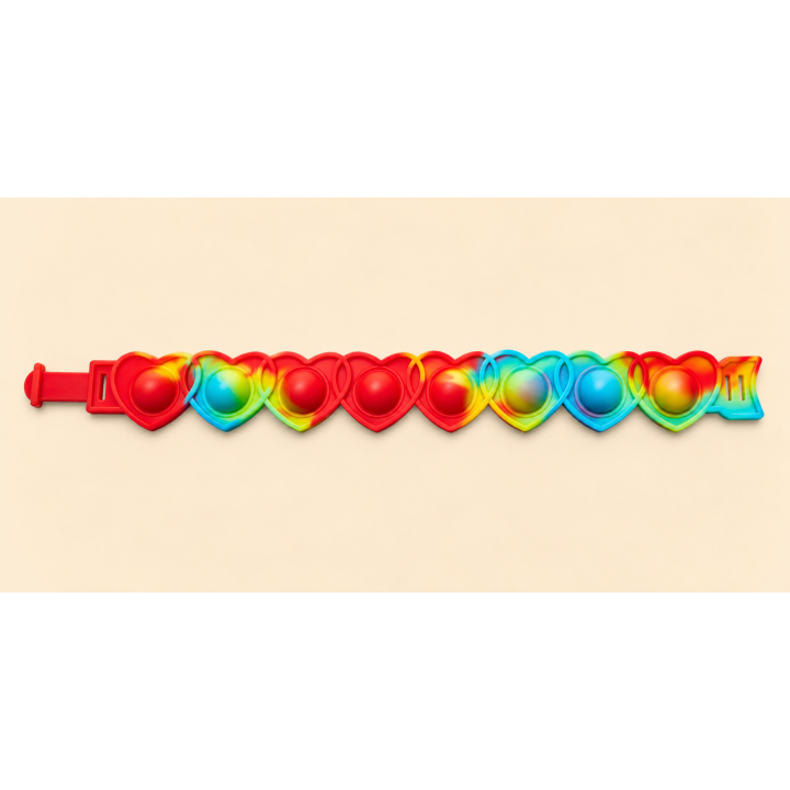 Bracelet sensoriel enfant Pop It à cœurs – Fidget anti-stress