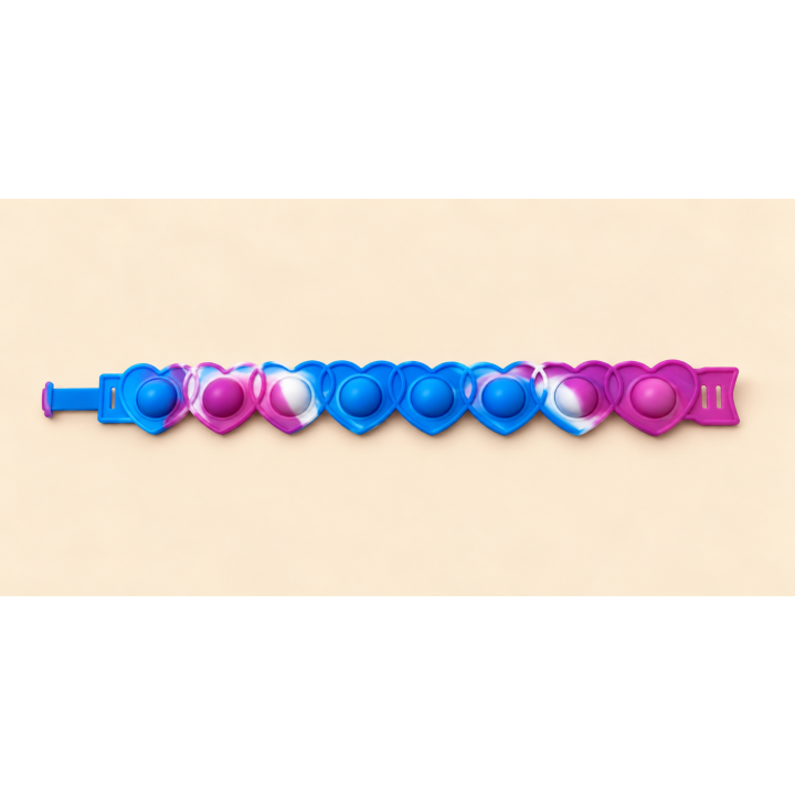 Bracelet sensoriel enfant Pop It à cœurs – Fidget anti-stress