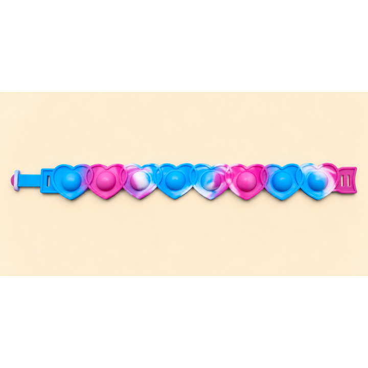Bracelet sensoriel enfant Pop It à cœurs – Fidget anti-stress