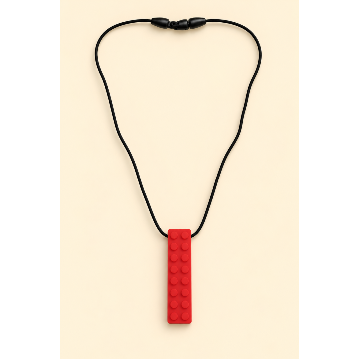 Collier à mordiller sensoriel – Brique | Sensorya