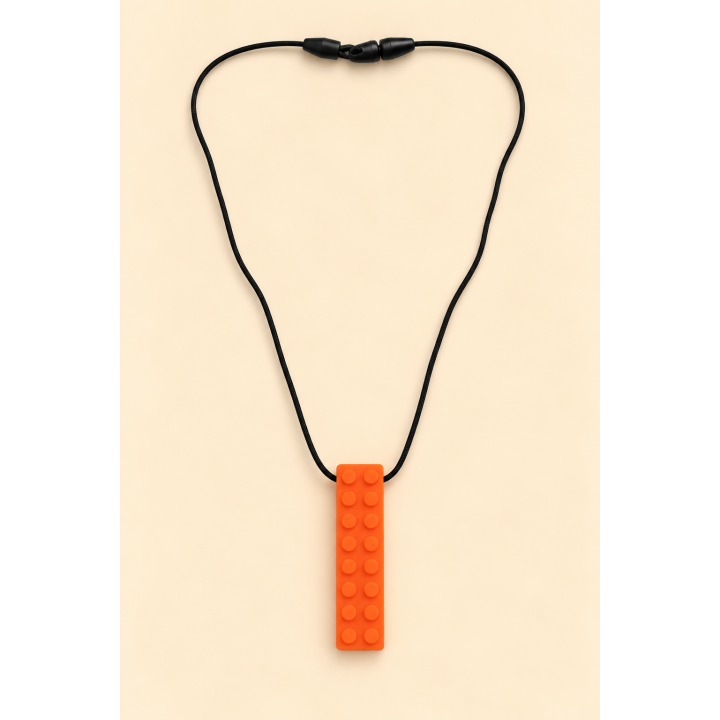 Collier à mordiller sensoriel – Brique | Sensorya
